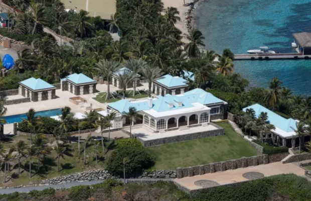 Vista aérea de la isla Little St. James, denominada por los medios de comunicación como Isla Epstein - Reuters